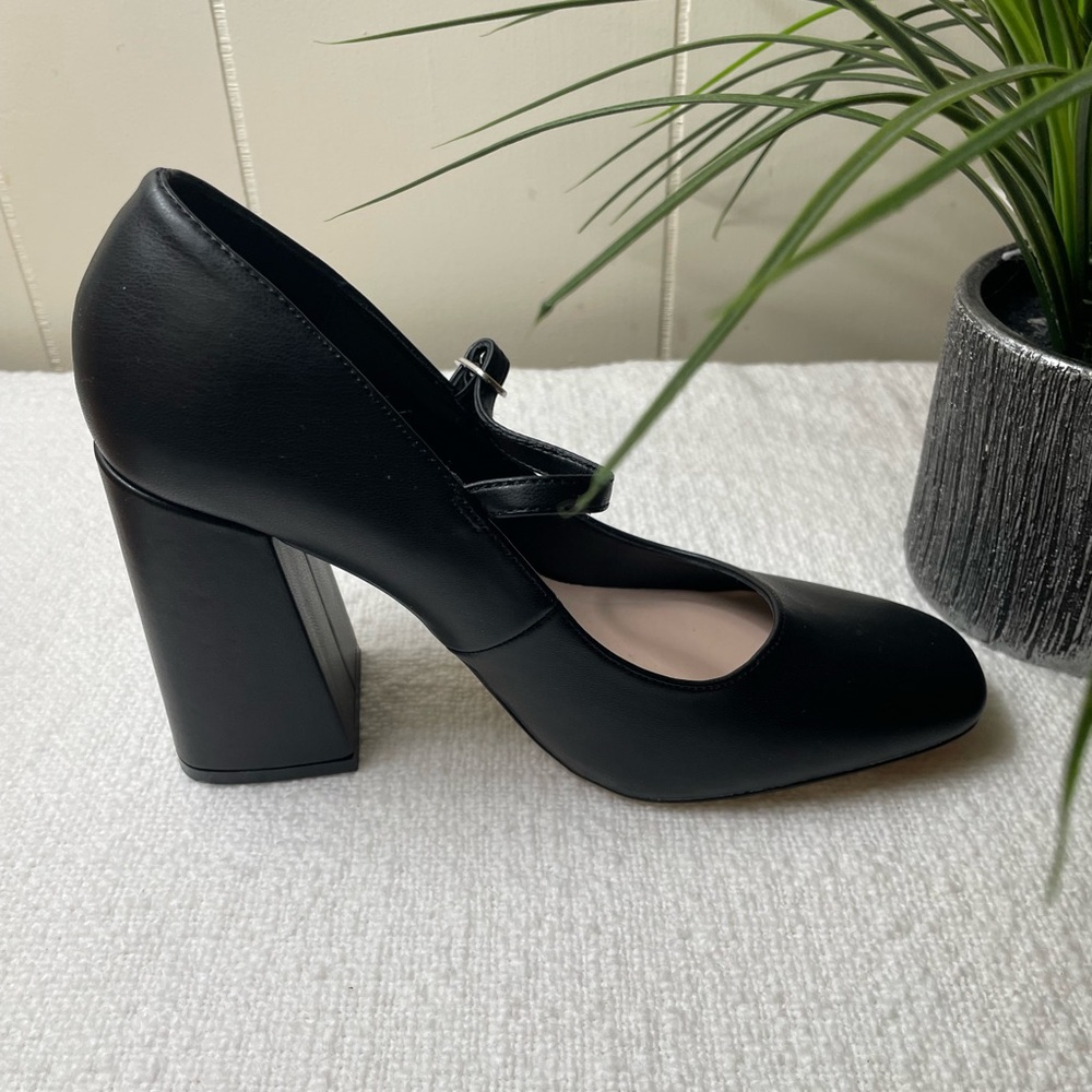 Call It Spring Black Block Heel Shoes